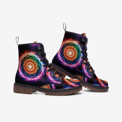 Chakra spiral Leather Lightweight boots
