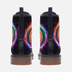Chakra spiral Leather Lightweight boots