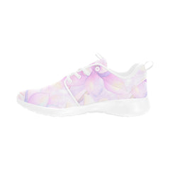 Womens Pink Flower Pull Loop Sneakers