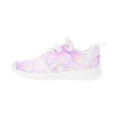 Womens Pink Flower Pull Loop Sneakers