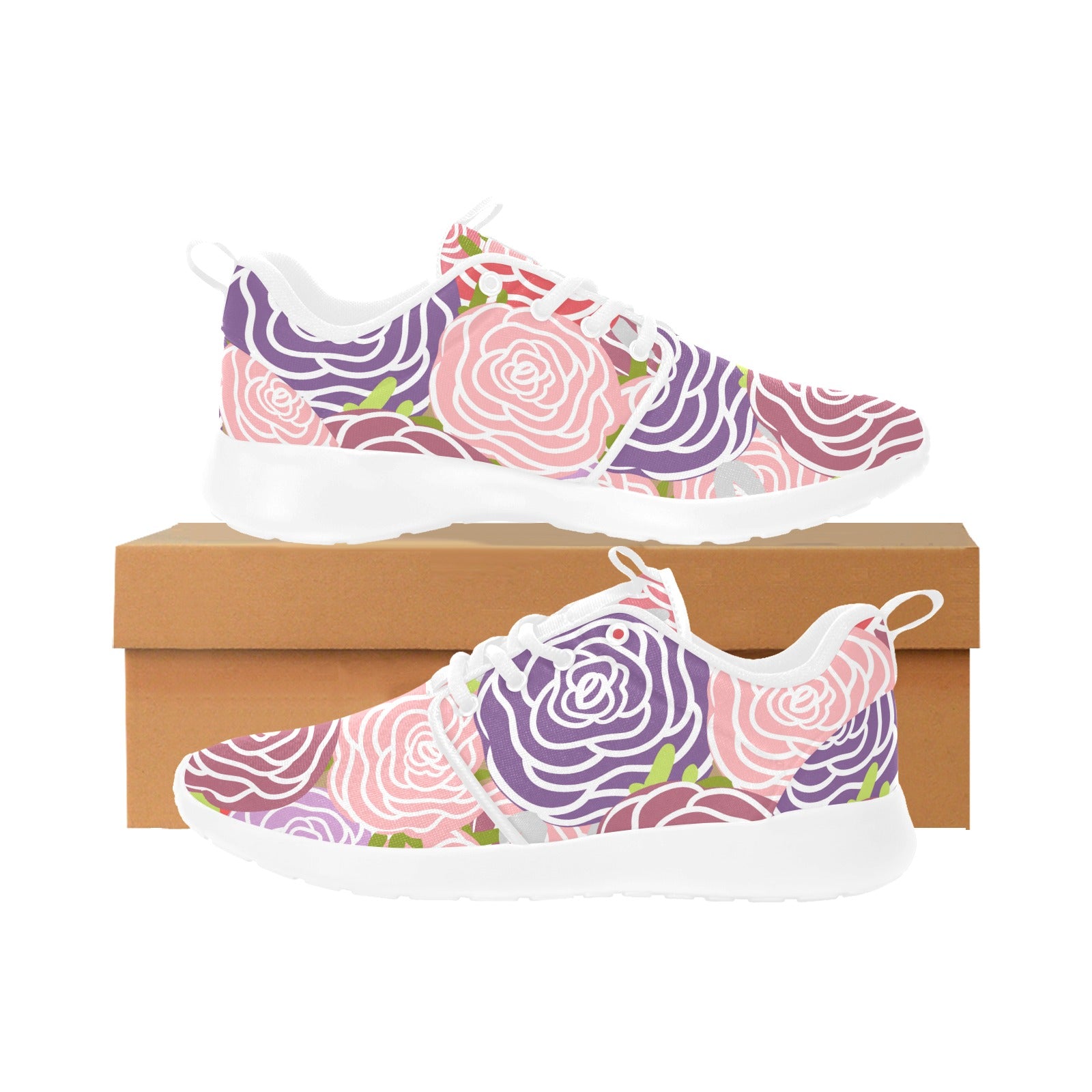 Womens World of Roses Pull Loop Sneakers