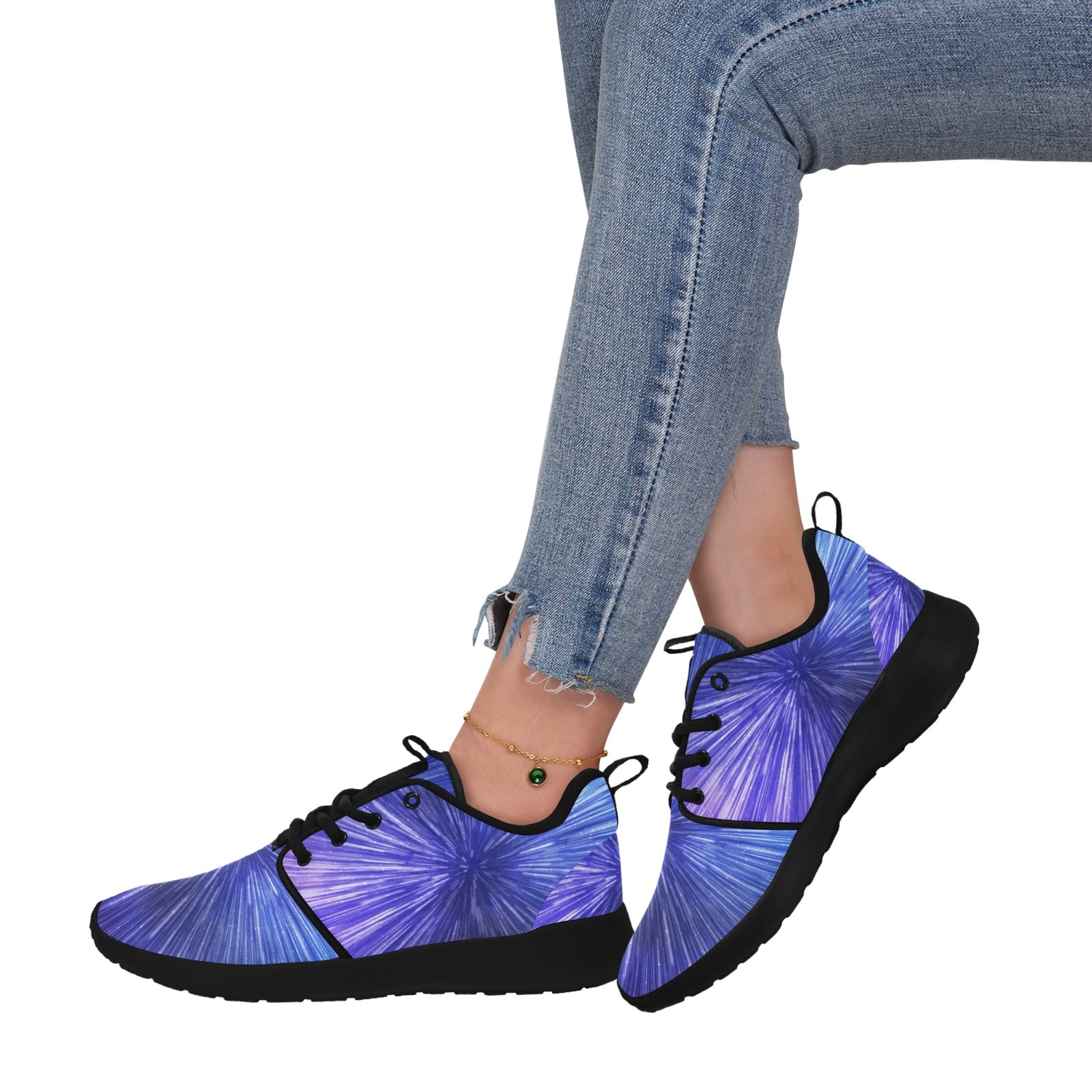 Womens Purple Vibes Pull Loop Sneakers