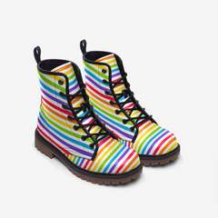 Vibe Stripes Casual Leather Lightweight boots