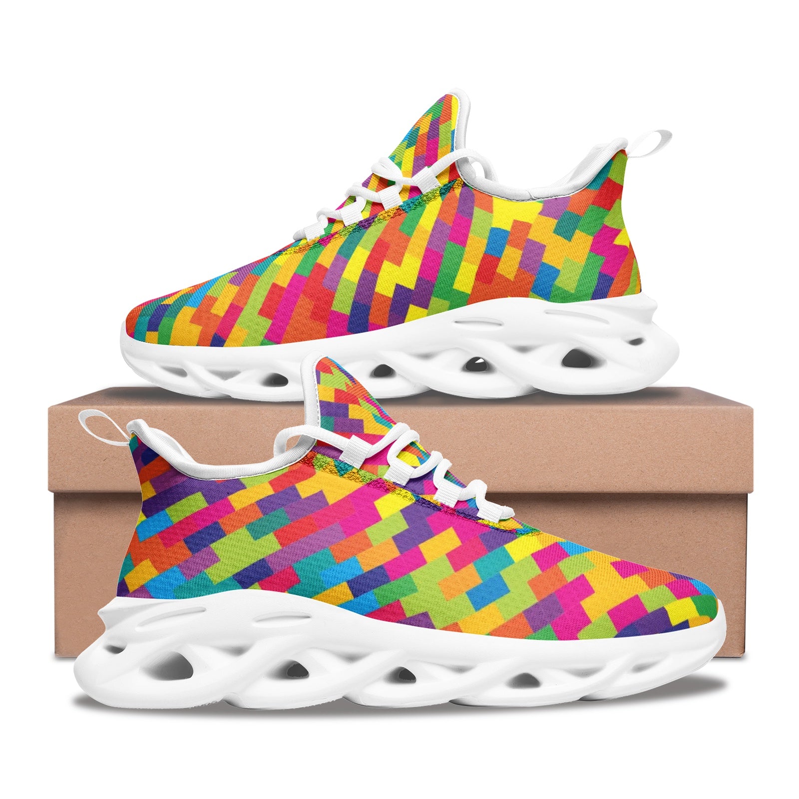 Vibe Nation Touch of Colour Unisex Mesh Knit Sneakers