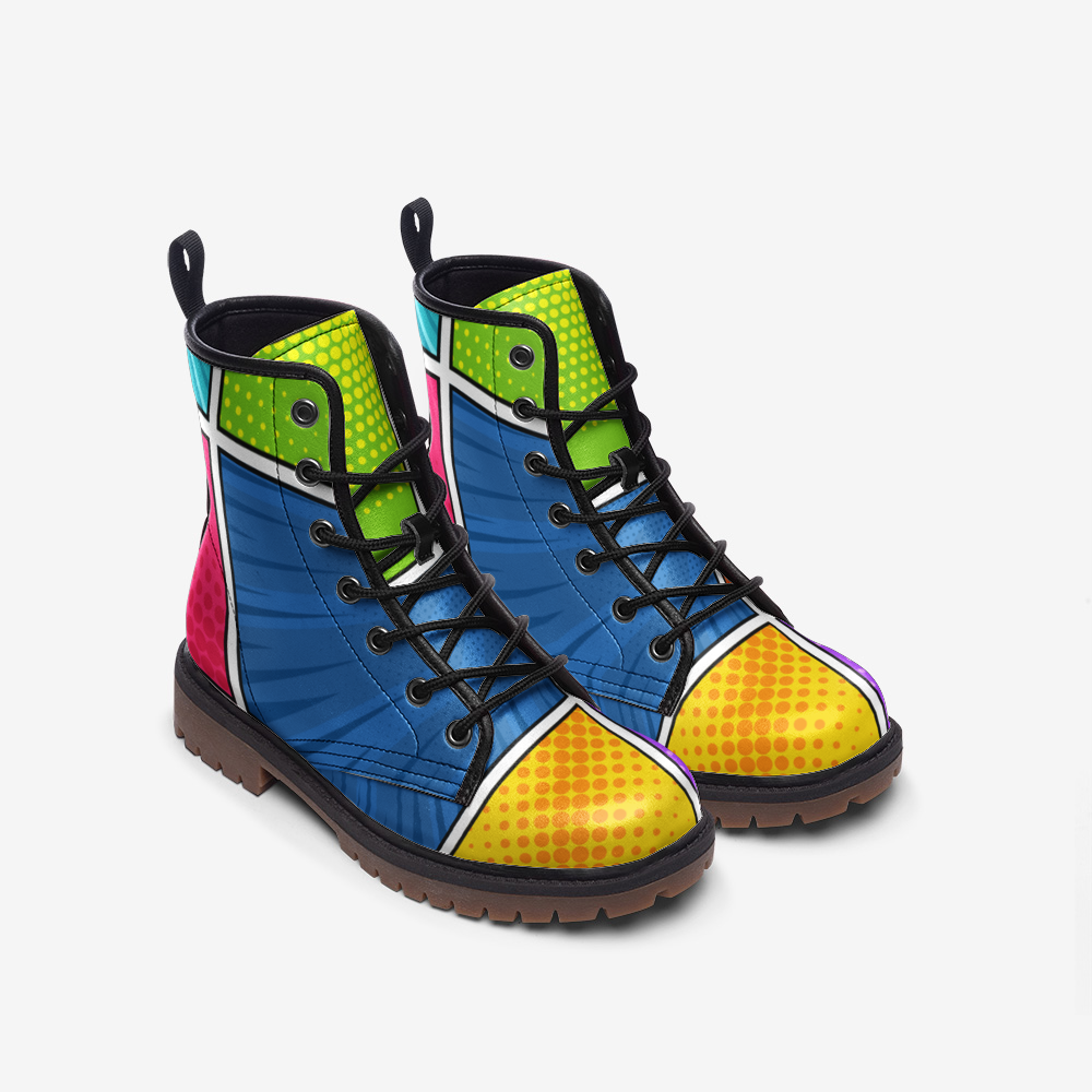 Patches of Colour Casual Leather Lightweight boots