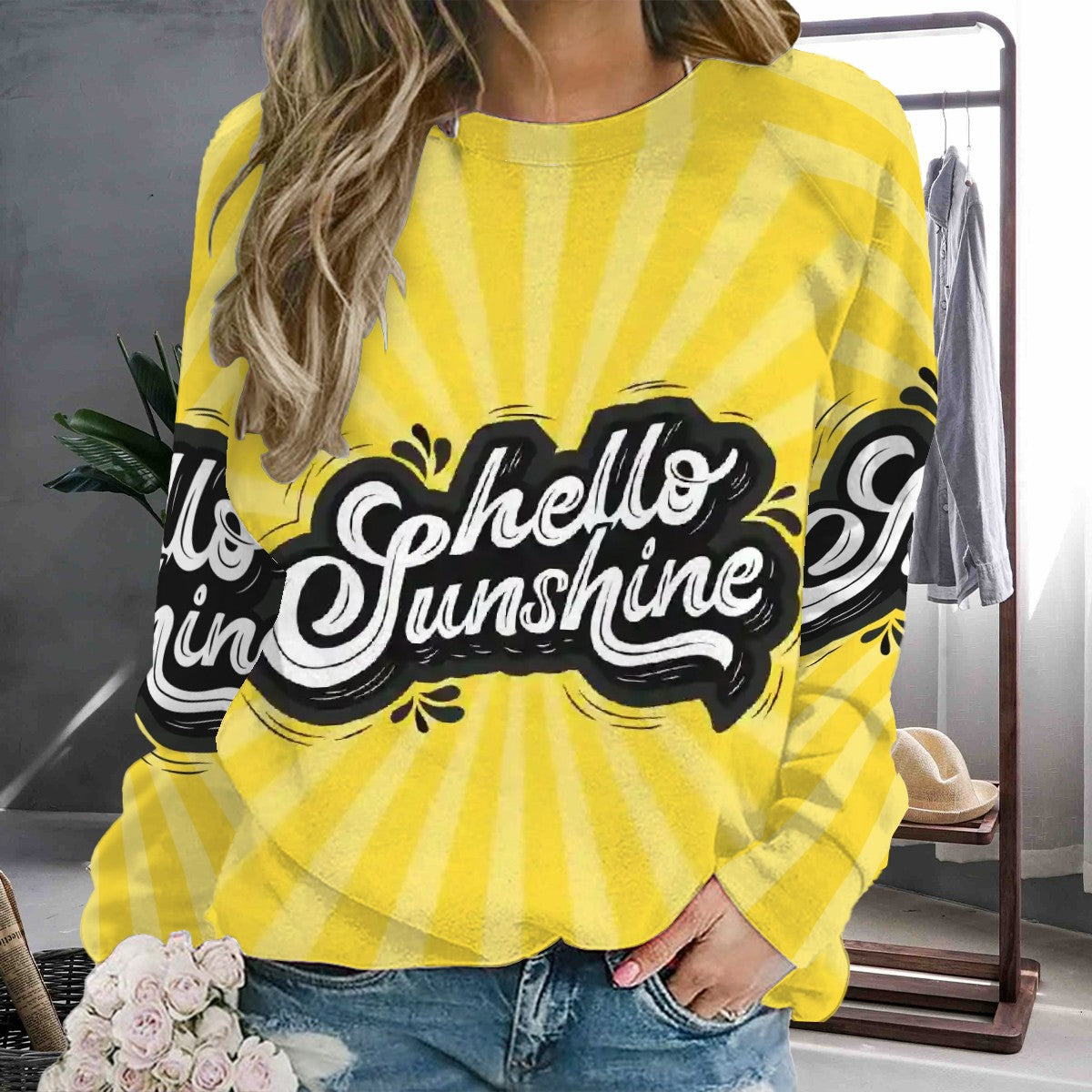 Hello Sunshine Womens Sweatshirt