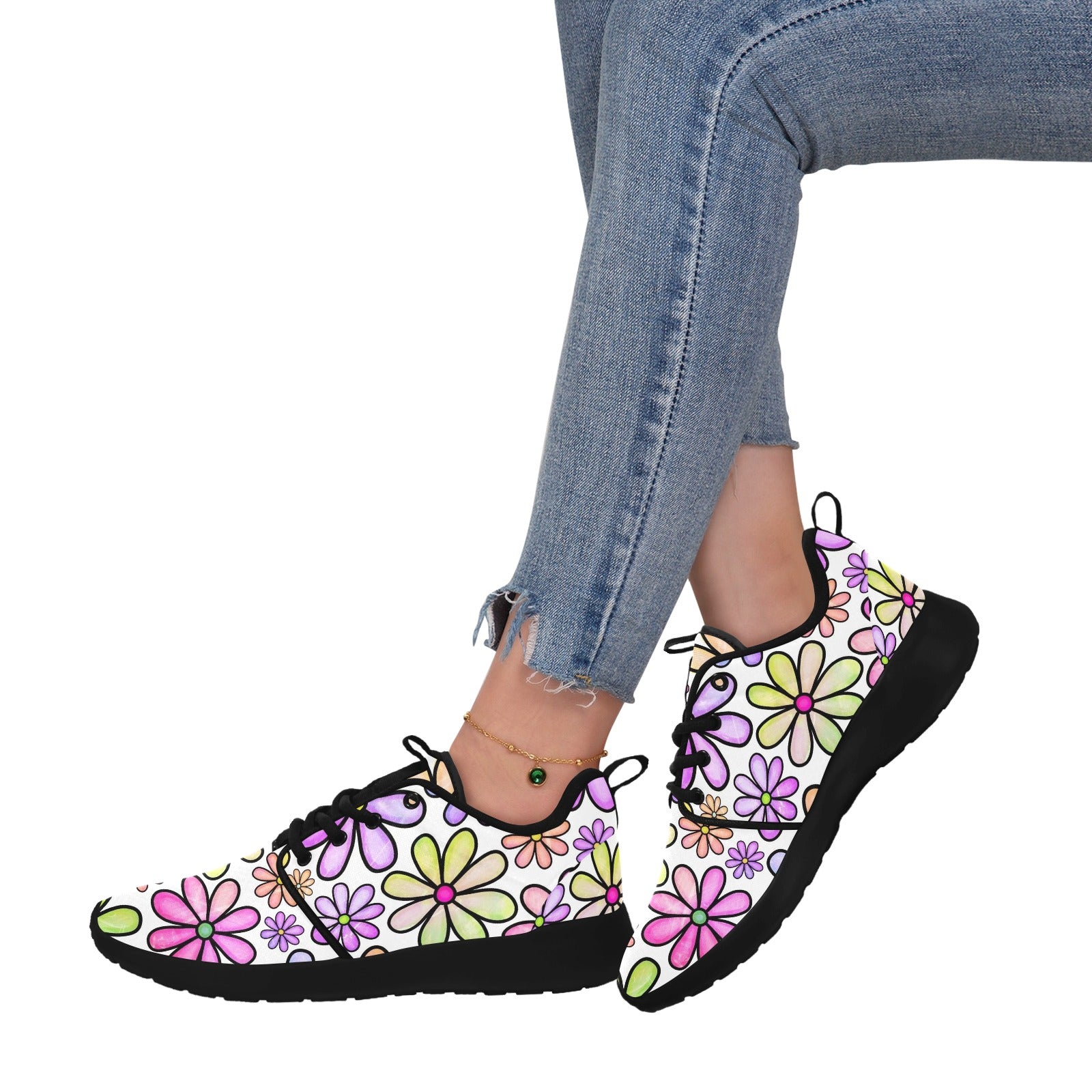 Womens Flower Power Pull loop sneakers