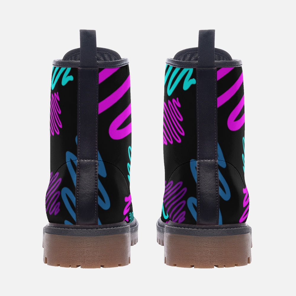 Scribble Vibes Casual Leather Lightweight boots