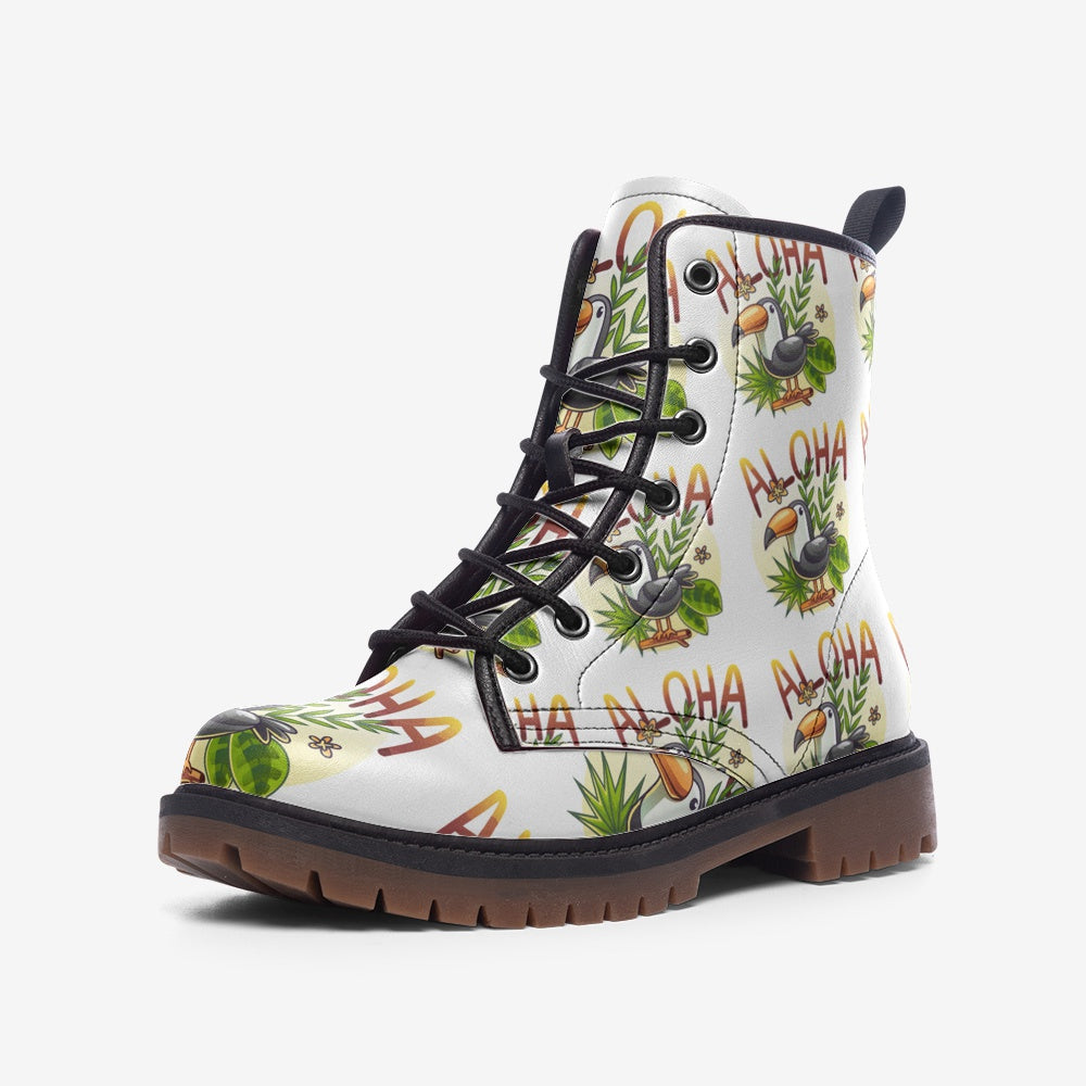 Aloha Vibes Casual Leather Lightweight boots