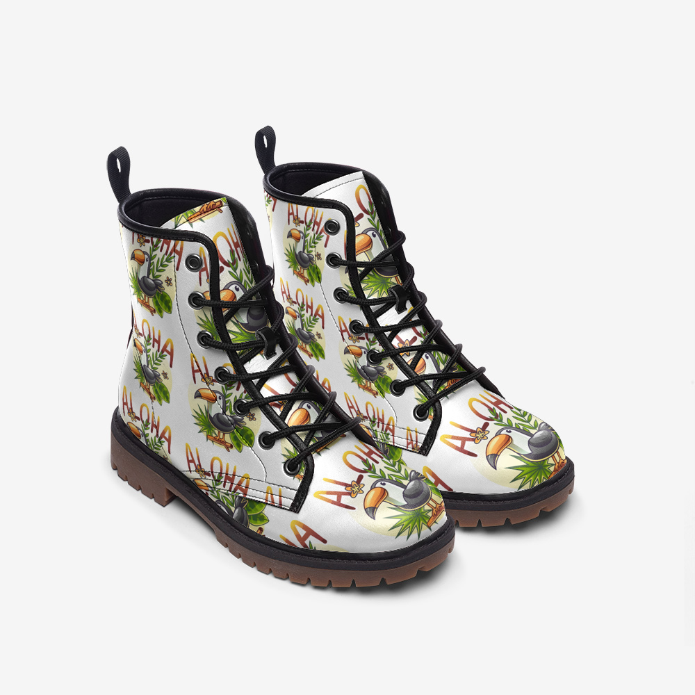 Aloha Vibes Casual Leather Lightweight boots