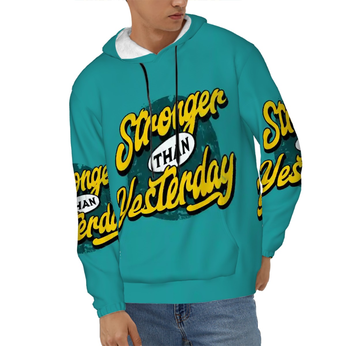 Stronger than Yesterday Mens Hoodie