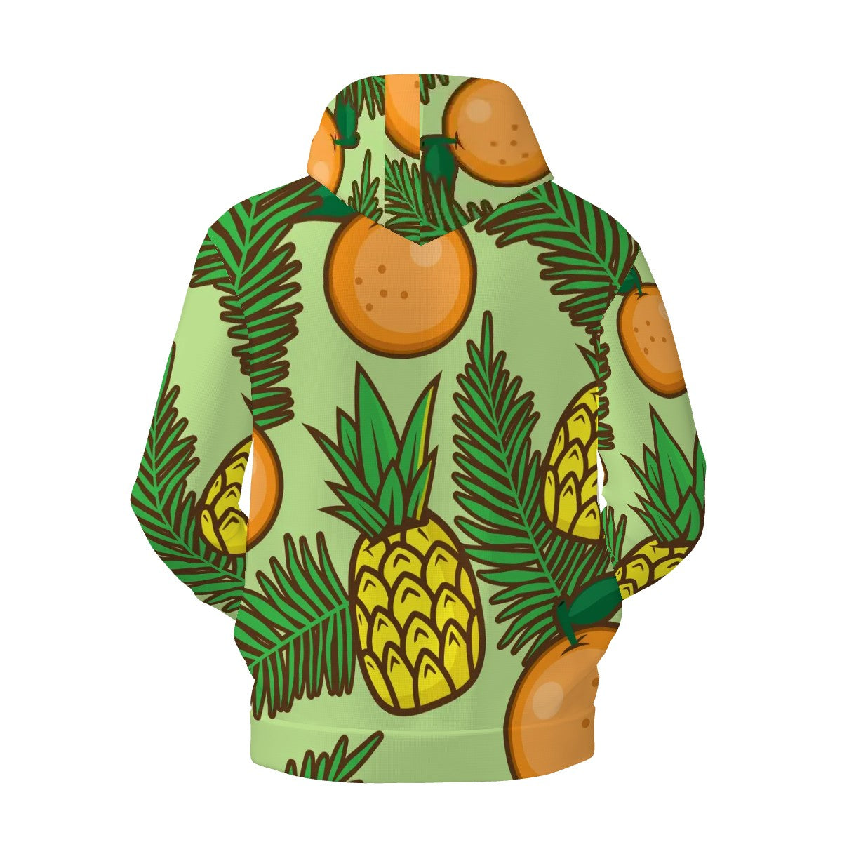 Mens Hoodie with Pockets Fruit Paradise Tropical Vibes