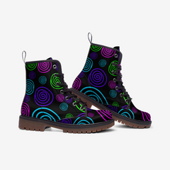 Neon whirls Casual Leather Lightweight boots