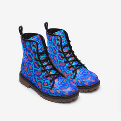 Blue Leopard Casual Leather Lightweight boots