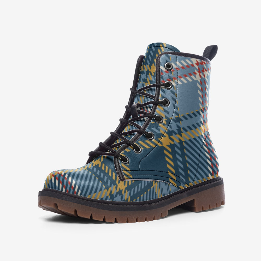 Tartan Vibes Casual Leather Lightweight boots