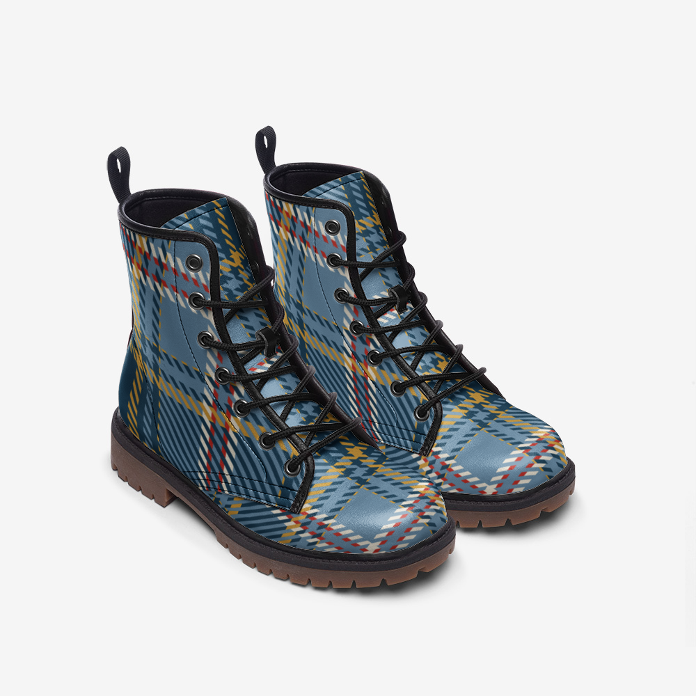 Tartan Vibes Casual Leather Lightweight boots