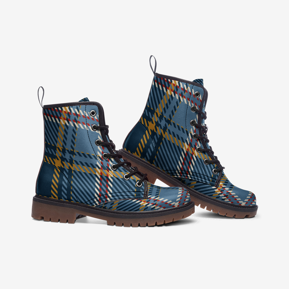 Tartan Vibes Casual Leather Lightweight boots