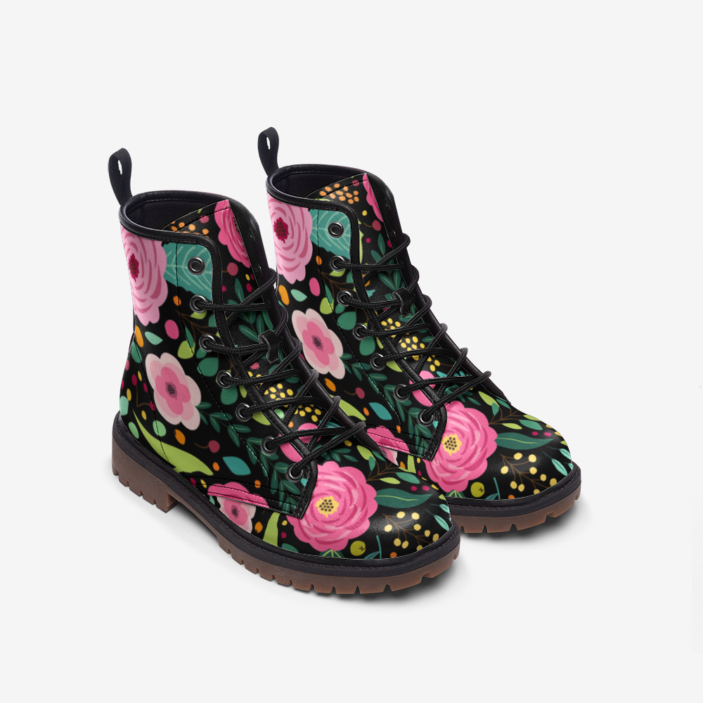 Flower Passion Casual Leather Lightweight boots