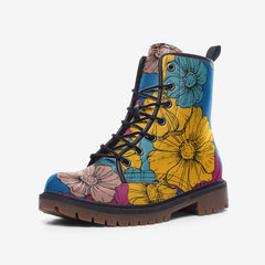 Flower Fusion Casual Leather Lightweight boots