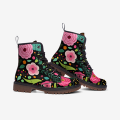 Flower Passion Casual Leather Lightweight boots