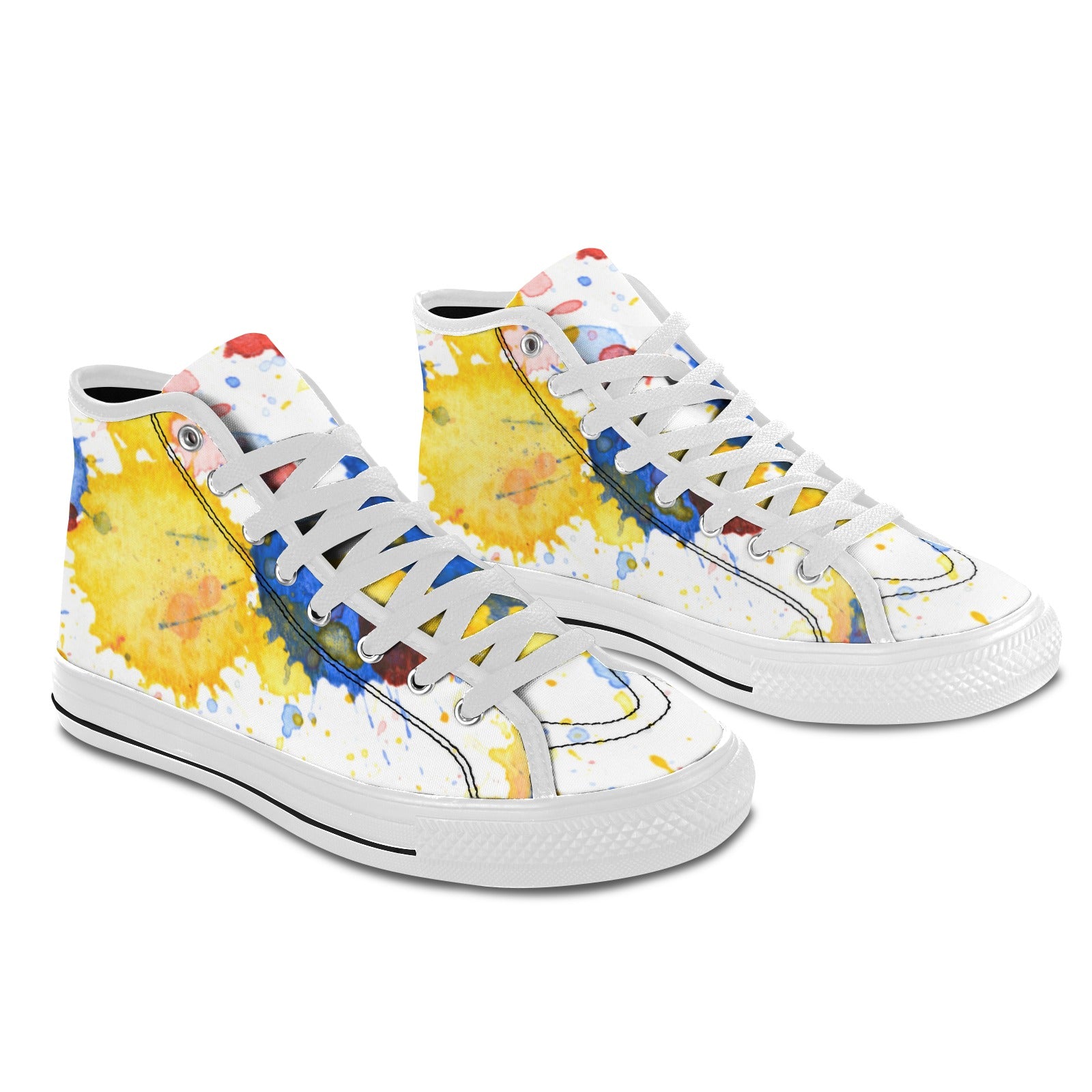 Vivid Paint Splash Mens High Tops