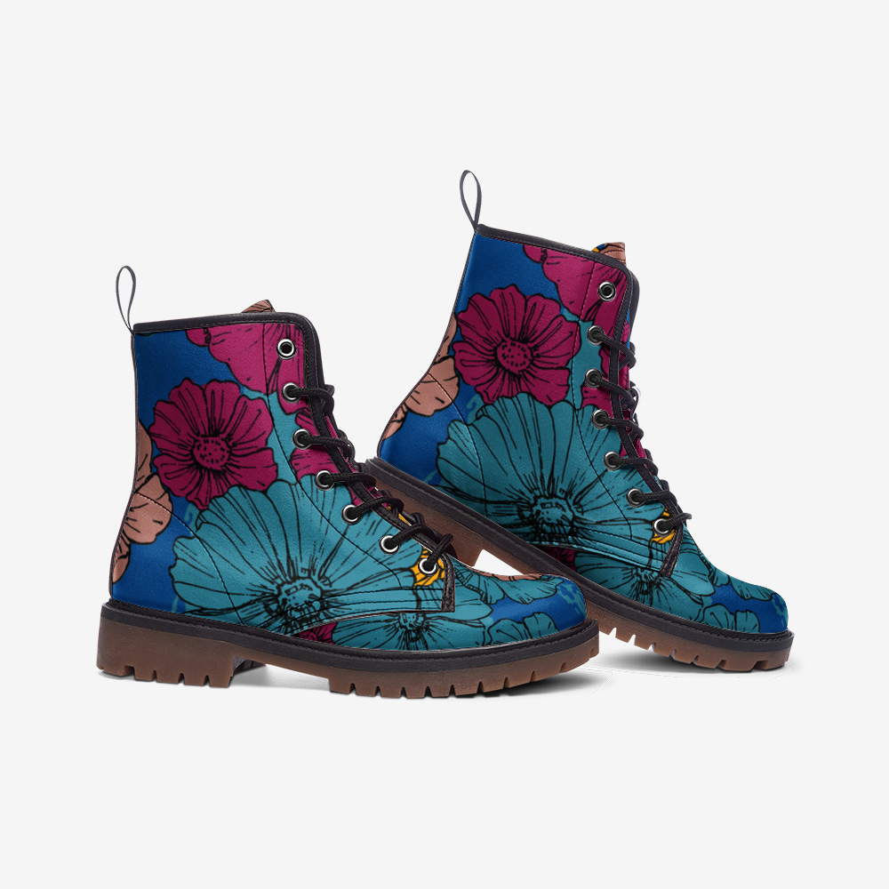 Flower Fusion Casual Leather Lightweight boots