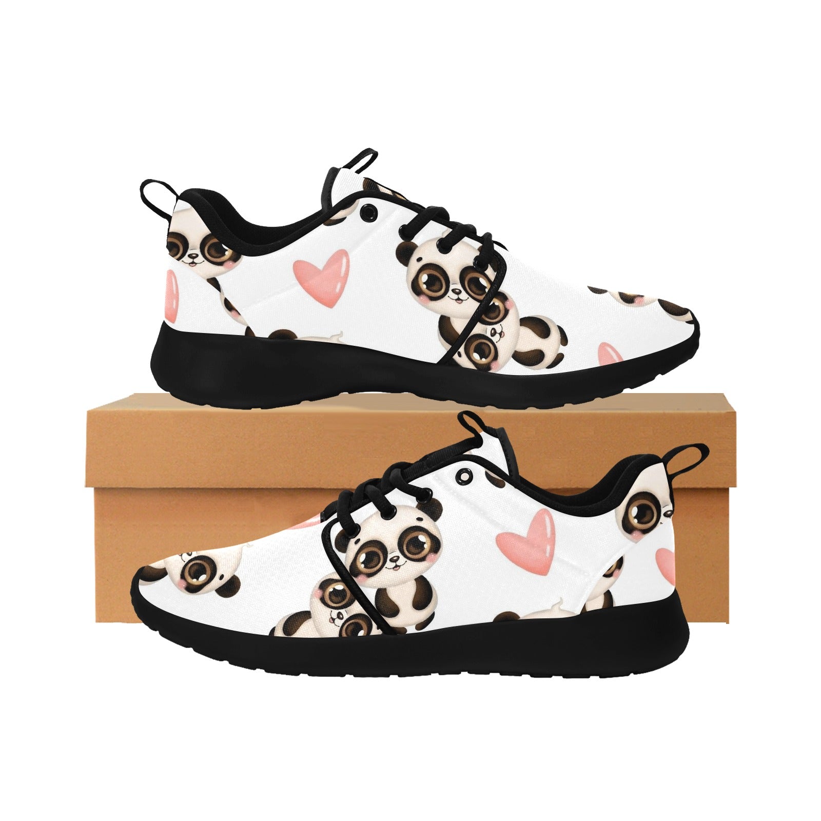 Womens Panda Love Vibes Pull Loop Sneakers