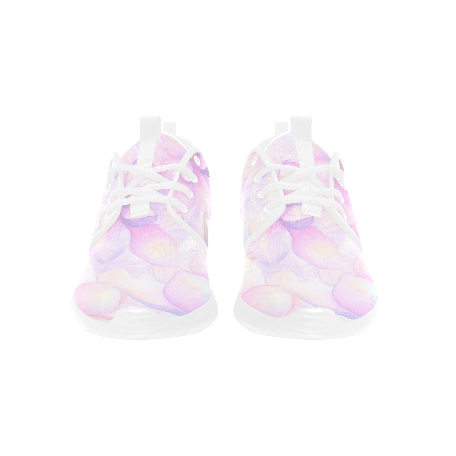 Womens Pink Flower Pull Loop Sneakers