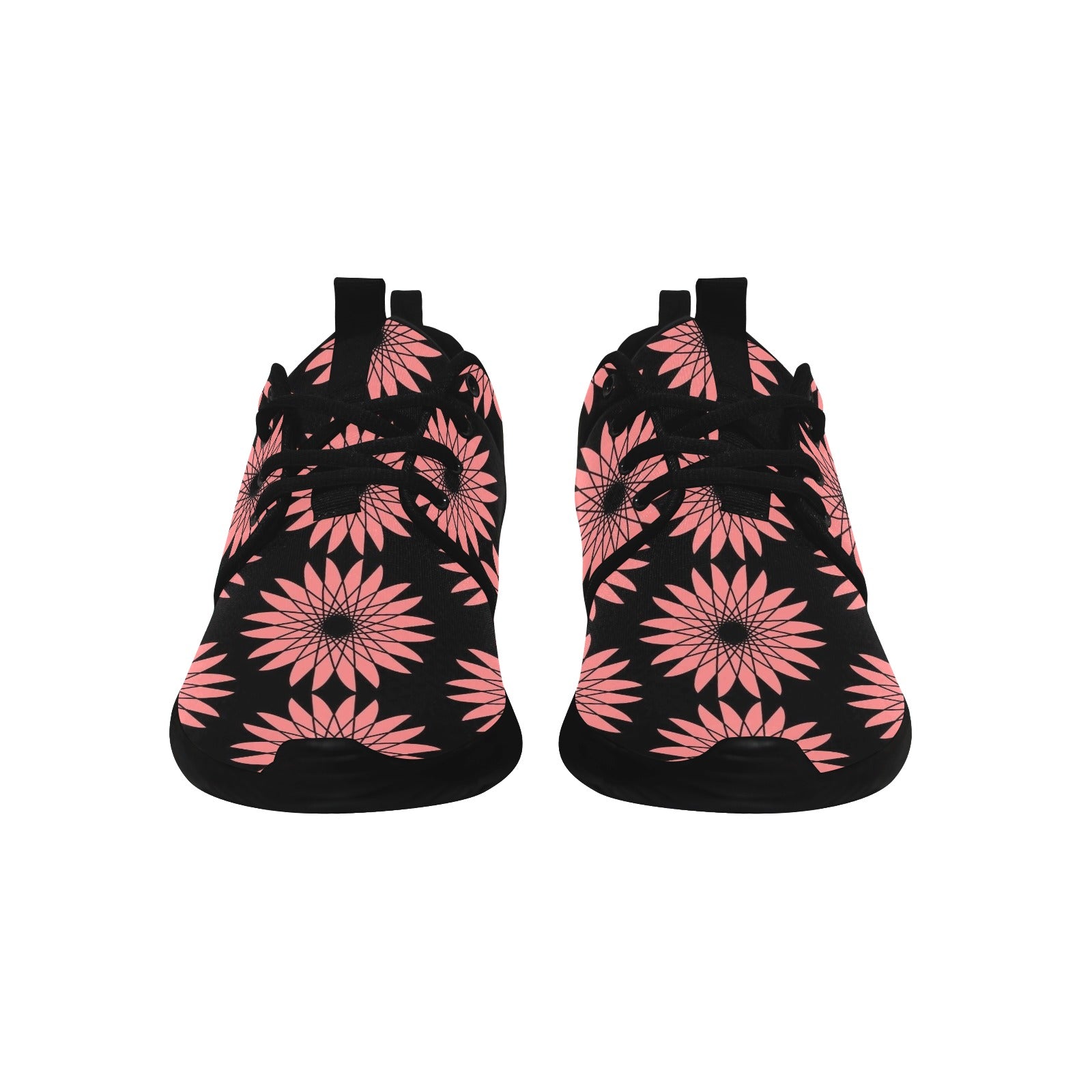 Womens Red Flower Pull Loop Sneakers