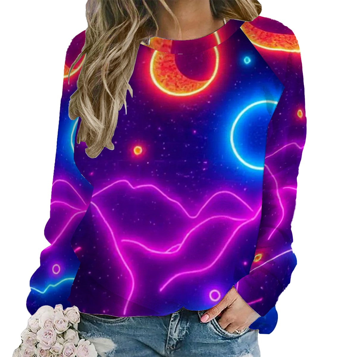 Neon Vibes Womens Sweatshirt