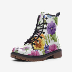 Flower Beauty Casual Leather Lightweight boots