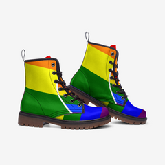 Abstract flag Casual Leather Lightweight boots