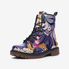 Bright Floral Casual Leather Lightweight boots