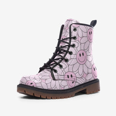 Happy Pink Casual Leather Lightweight boots