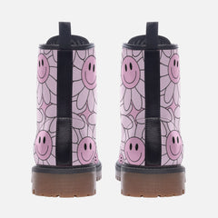 Happy Pink Casual Leather Lightweight boots