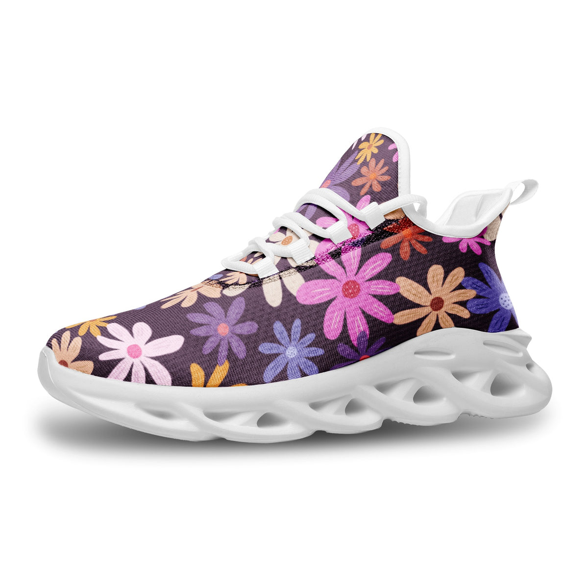 Vibe Nation Flowers Unisex Mesh Knit Sneakers