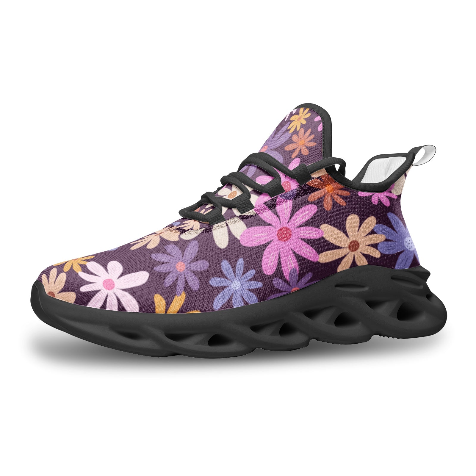 Vibe Nation Flowers Unisex Mesh Knit Sneakers