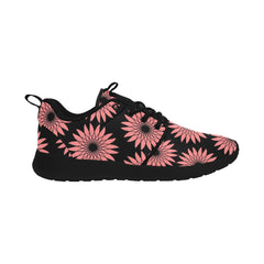 Womens Red Flower Pull Loop Sneakers