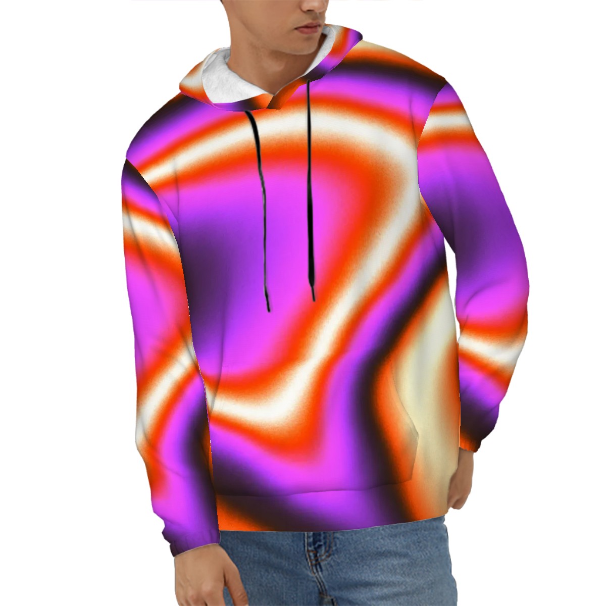 Vibe Nation Neon Wave Men's Hoodie