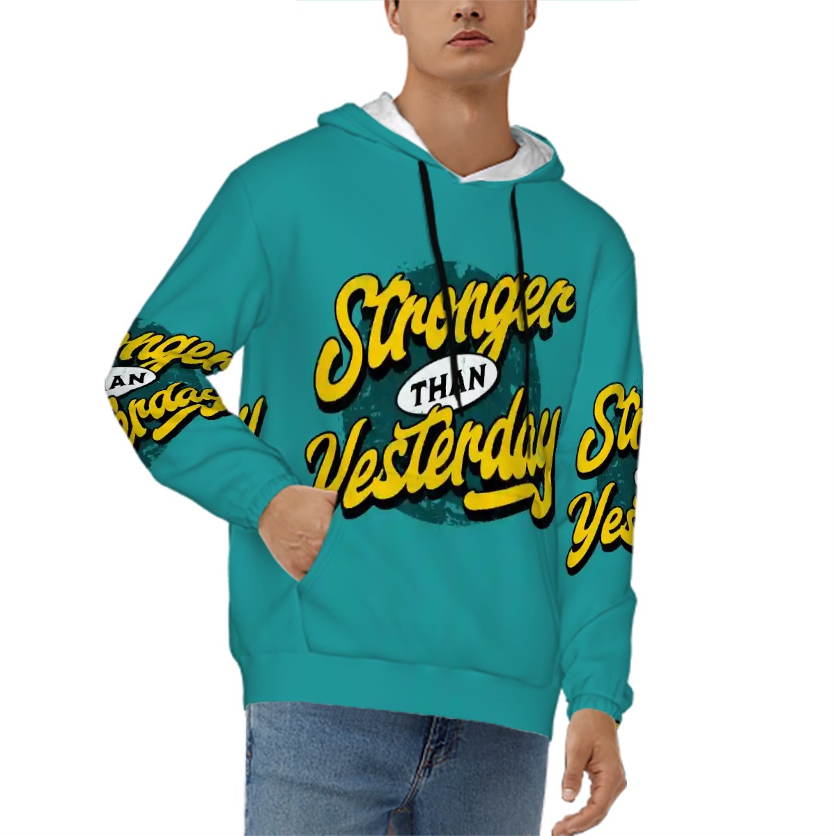 Stronger than Yesterday Mens Hoodie