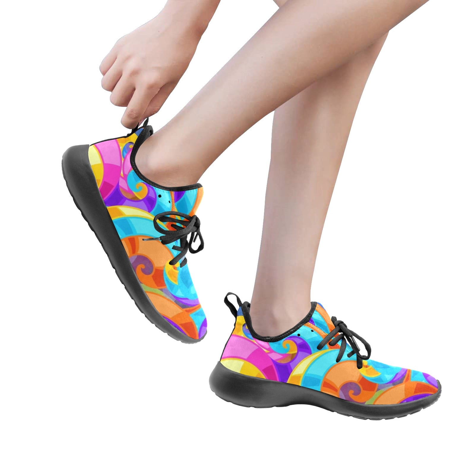 Womens Graffiti Look Slip on Sneakers