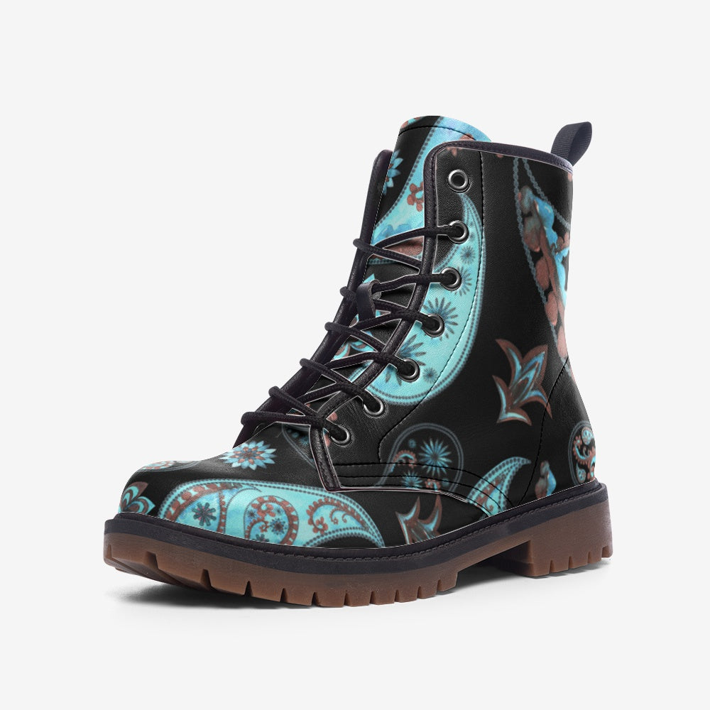 Paisley Vibes Casual Leather Lightweight boots