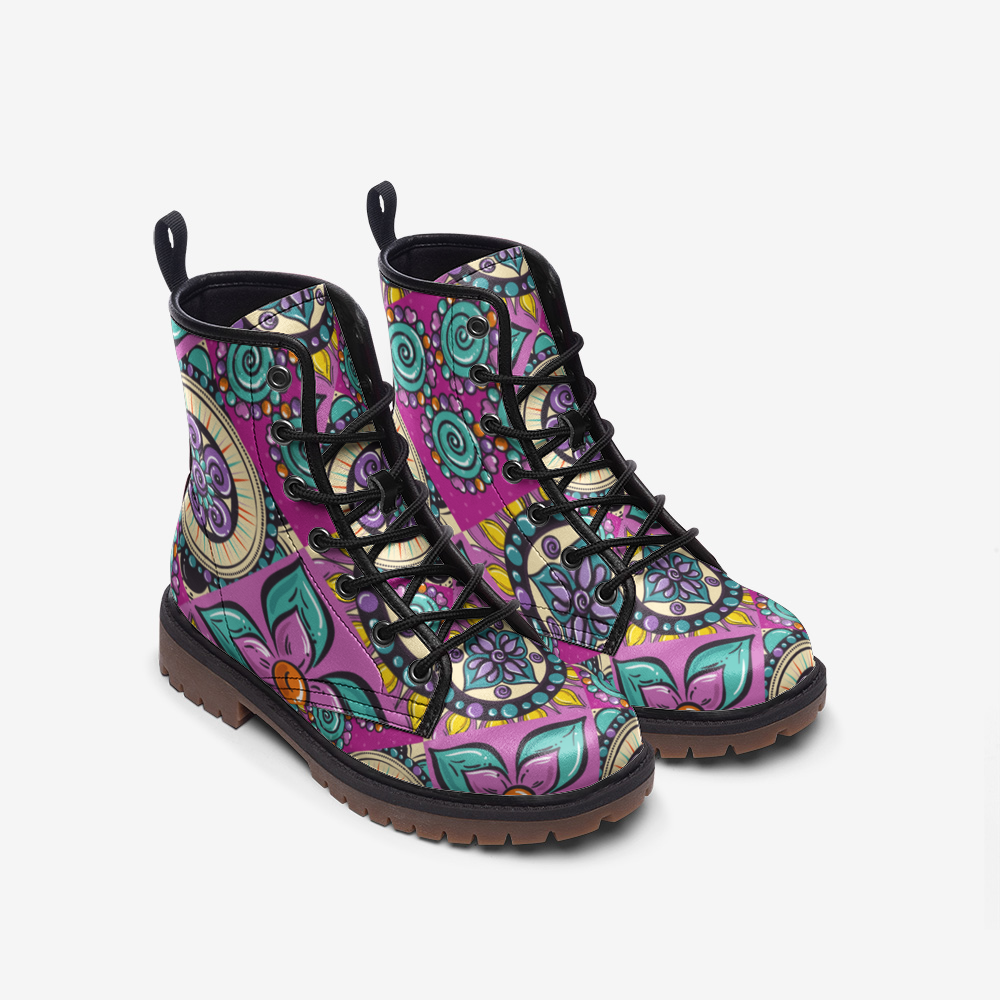 Mandala Casual Leather Lightweight boots