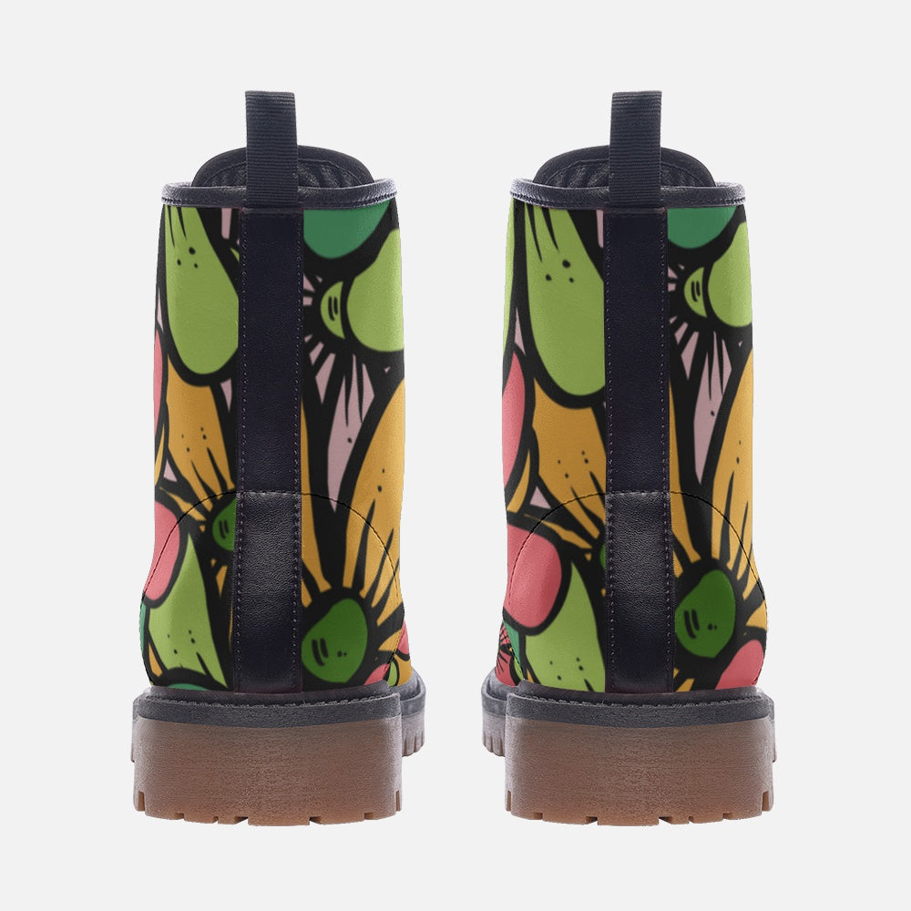 Flower Fusion Casual Leather Lightweight boots