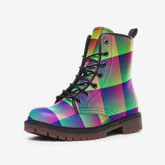 Neon Squares Casual Leather Lightweight boots