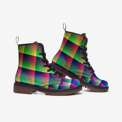 Neon Squares Casual Leather Lightweight boots