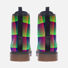 Neon Squares Casual Leather Lightweight boots