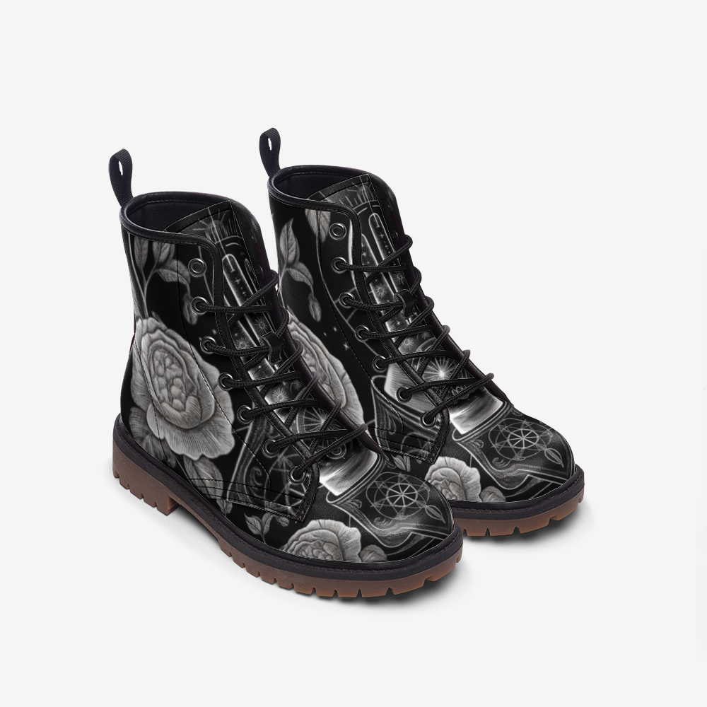 Black Rose Casual Leather Lightweight boots