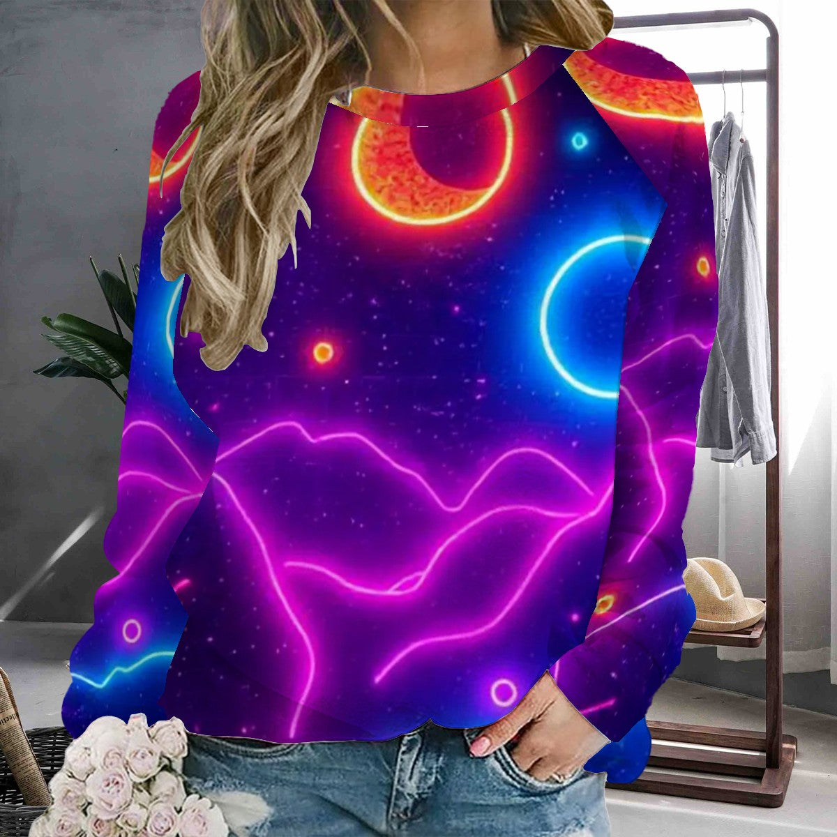 Neon Vibes Womens Sweatshirt