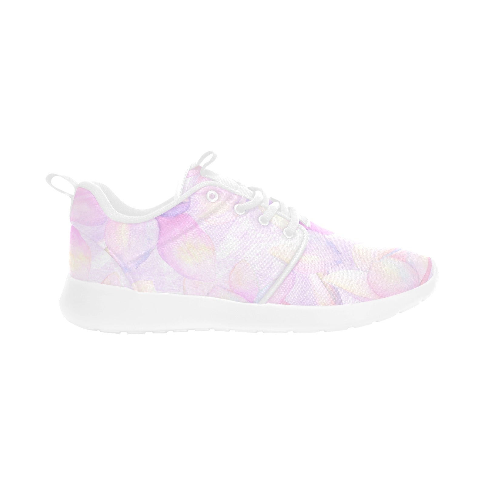 Womens Pink Flower Pull Loop Sneakers